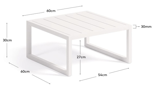 Приставной столик La Forma COMOVA O100_113_05 Белый-3