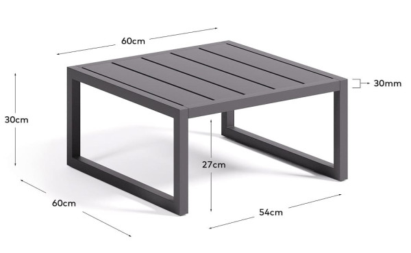Приставной столик La Forma COMOVA O100_113_15 Черный-4