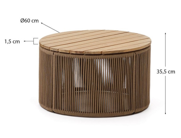 Кавовий столик La Forma DANDARA J0300092JJ12 Ø 60 см-7