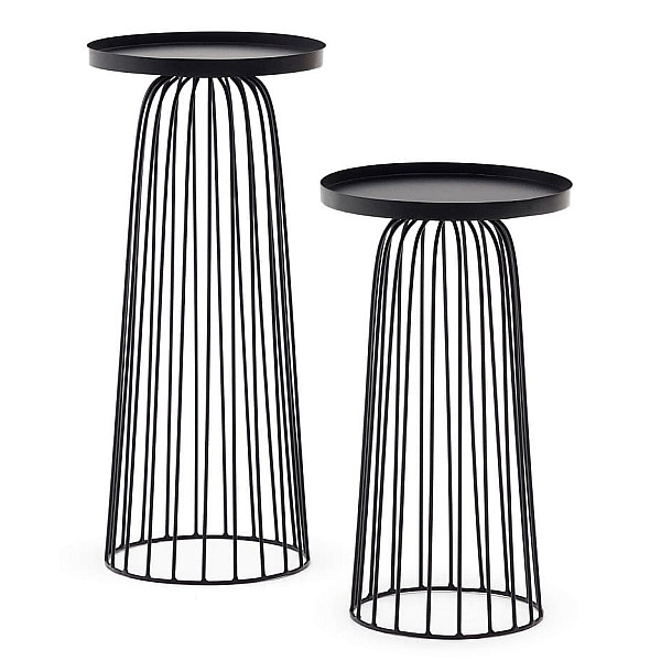 Набір із 2-х кавових столів La Forma DILVA T0500021RR01 Чорний-0