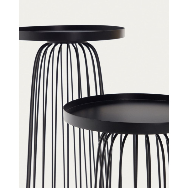 Набір із 2-х кавових столів La Forma DILVA T0500021RR01 Чорний-1