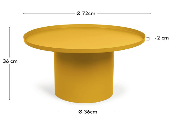 Кофейный стол La Forma FLEKSA LH0160R81 Желтый-6