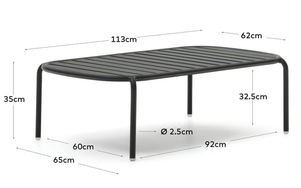 Журнальный столик La Forma JONCOLS J0300001NN02 Серый-3