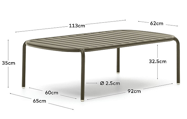 Журнальный столик La Forma JONCOLS J0300001NN19 Зеленый-5