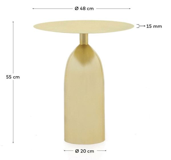 Приставной столик La Forma MATILDA T0500032RR83 Золотой-3