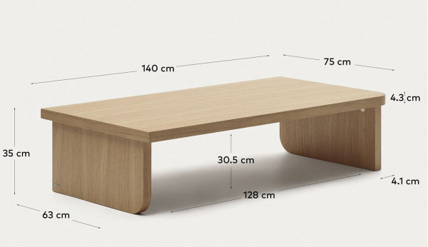 Журнальный столик La Forma OAQ T827ME14M040 Дуб-7