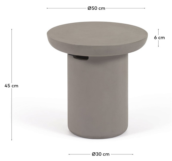 Кавовий столик La Forma TAIMI IT0051PR03 Сірий-9