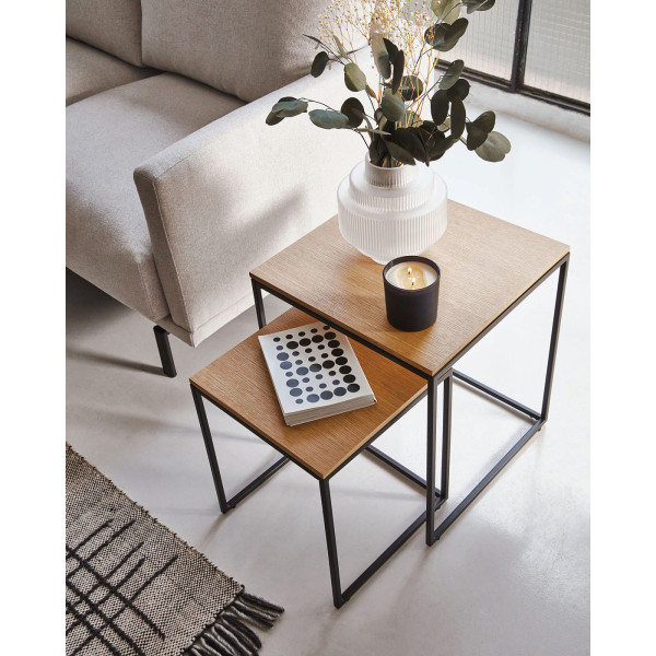 Набор из 2-х приставных столиков La Forma YOANA T0600007MM40 Дуб-1