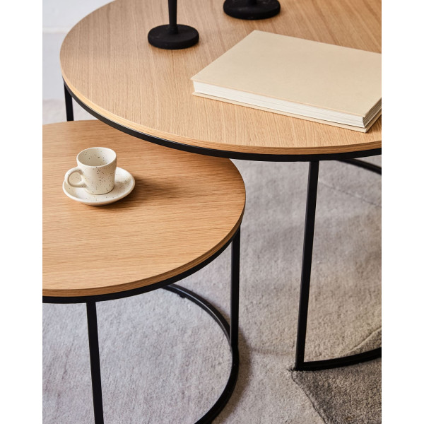 Набор из 2-х приставных столиков La Forma YOANA T0600008MM40 Дуб-1