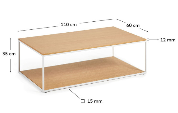 Журнальный столик La Forma YOANA T0600019MM40 60х110 см Дуб-3