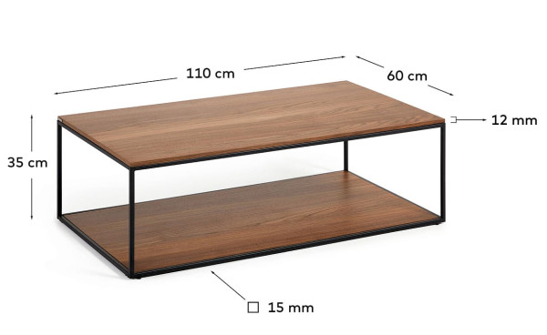 Журнальный столик La Forma YOANA T0600010MM41 60х110 см Орех-4