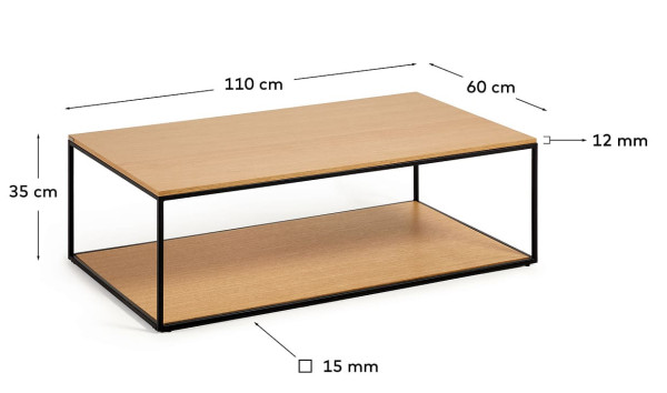 Журнальный столик La Forma YOANA T0600010MM40 60х110 см Дуб-4