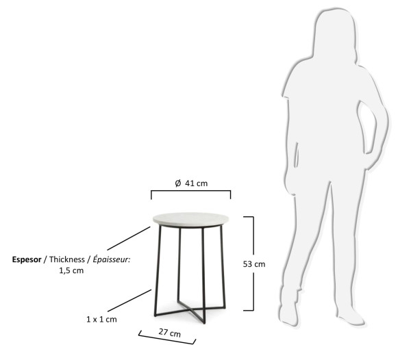 Кавовий стіл La Forma BURNET AA0134PR33-3