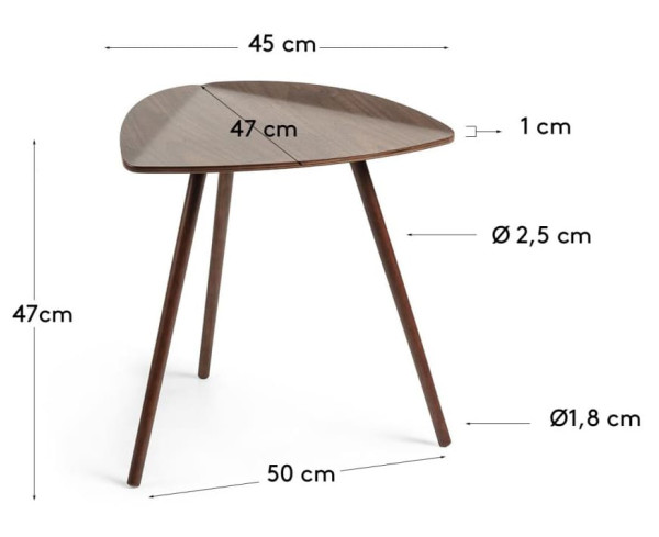 Кавовий стіл La Forma DAMARIS CC0770M41-4