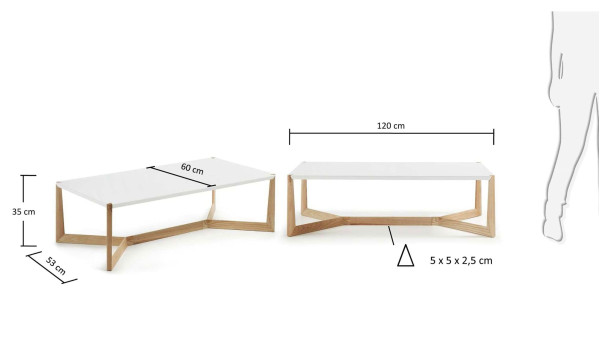 Кофейный стол La Forma DUPLEX C255L05-5