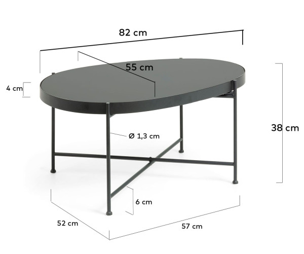 Кавовий стіл La Forma MARSH CC0782R01-5