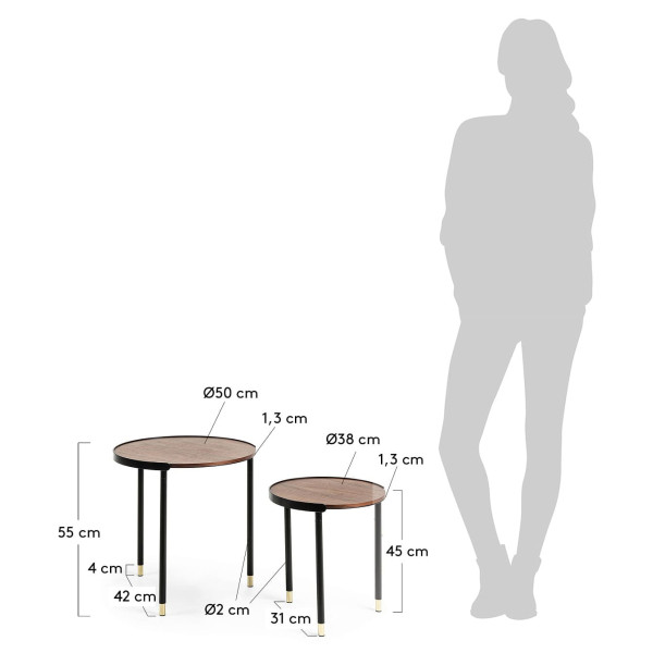 Набор из 2-х кофейных столов La Forma ALINER CC0756M46-8