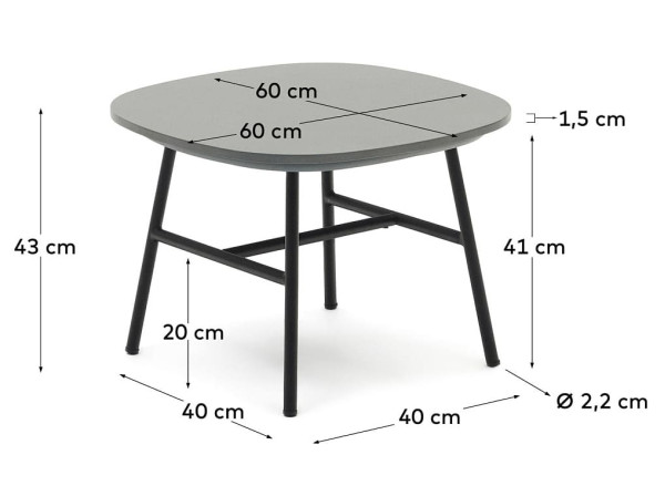Кавовий стіл La Forma BRAMANT J0300036RR02-6