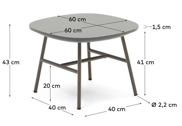 Кофейный стол La Forma BRAMANT J0300038RR10-6