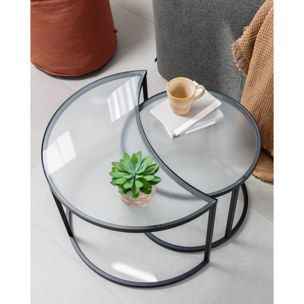 Набір із 2-х кавових столів La Forma Bast CC1831C07-1