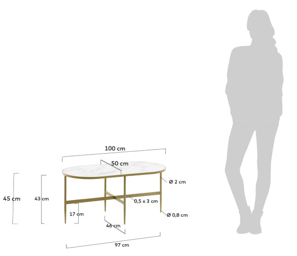 Кофейный стол La Forma Elisenda CC1275C05-4