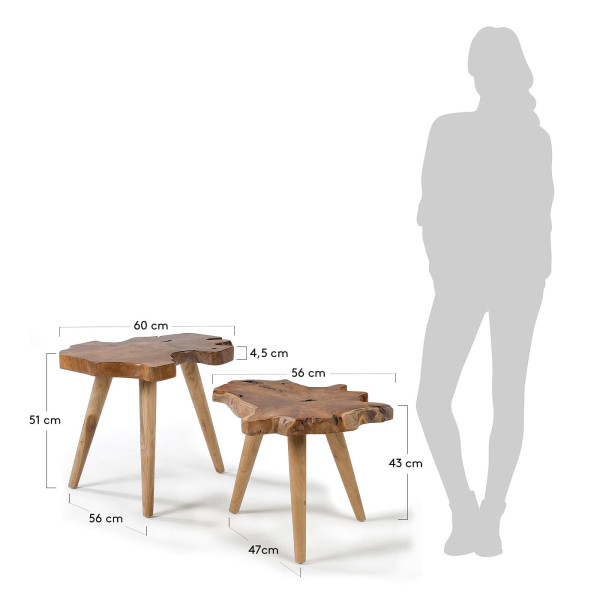 Набор из 2-х кофейных столов La Forma HARRIS CC0170M47-3