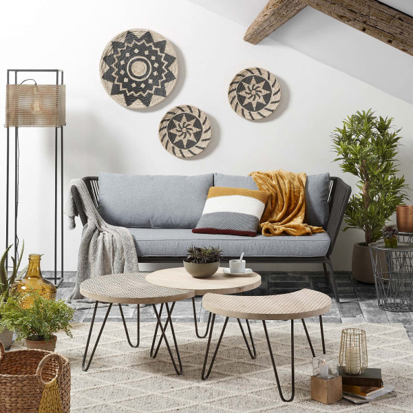 Набір із 3-х кавових столів La Forma HOSS AA0894M46-1