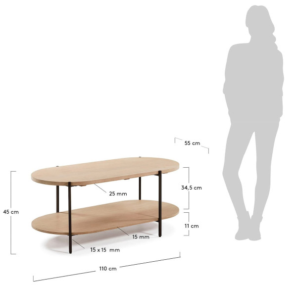 Кавовий стіл La Forma PALMIA PAL004M46-9