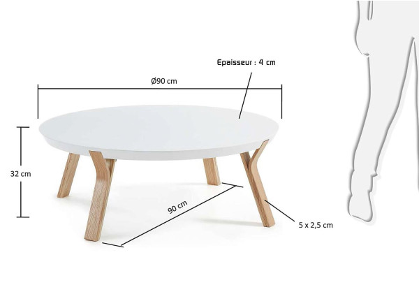 Кофейный стол La Forma SOLID C264L05-7