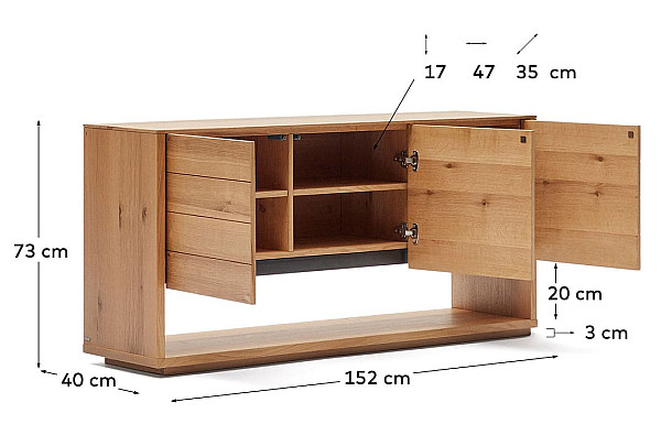Комод 3-х дверный La Forma ALGUEMA M0100006MM40-8