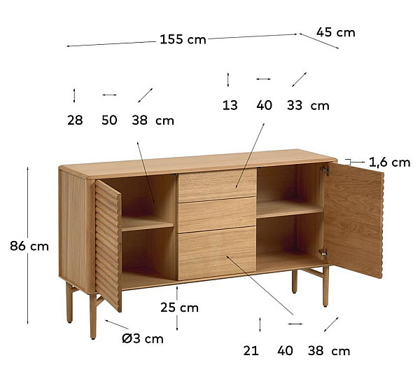 Комод La Forma LENON CC2091M40-11