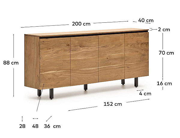 Комод 4-х дверний La Forma UXUE LH1299M46-8