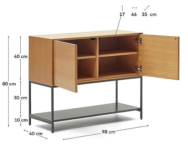 Комод 2-х дверний La Forma VEDRANA M0400015MM40-7