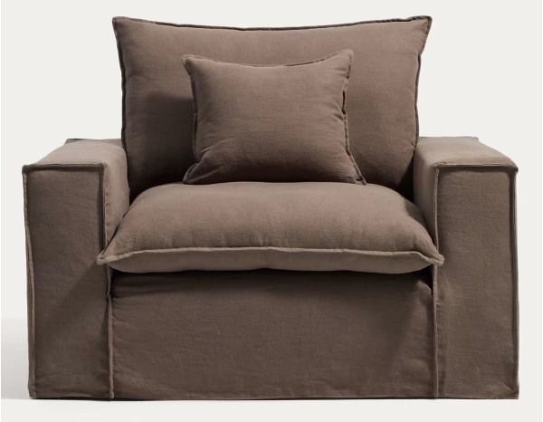 Мягкое кресло La Forma Anarela S83712AV85 Taupe (130 см)-2