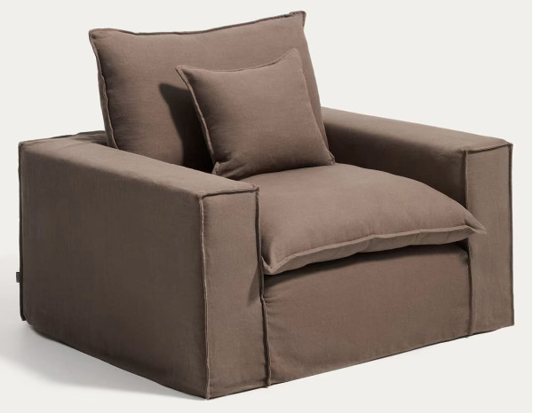 Мягкое кресло La Forma Anarela S83712AV85 Taupe (130 см)-3