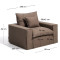 Мягкое кресло La Forma Anarela S83712AV85 Taupe (130 см)-9-thumb