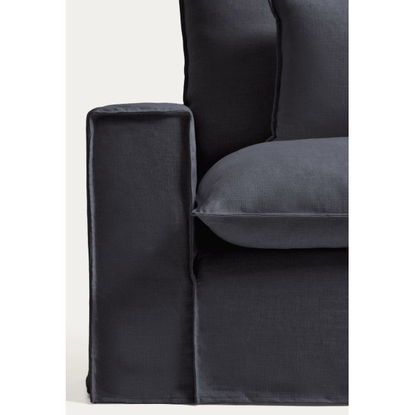 М'яке крісло La Forma Anarela S83712IB15 Темно-сірий (130 см)-5