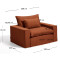 Мягкое кресло La Forma Anarela S83713AV85 Taupe (150 см)-9-thumb
