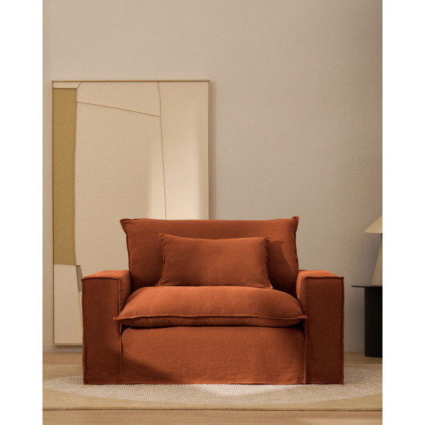Мягкое кресло La Forma Anarela S83713AV59 Терракотовый (150 см)-1
