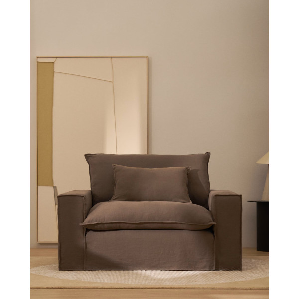 Мягкое кресло La Forma Anarela S83713AV85 Taupe (150 см)-1