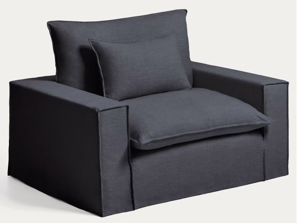М'яке крісло La Forma Anarela S83713IB15 Темно-сірий (150 см)-3
