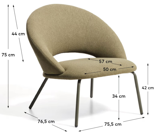 Кресло La Forma Bonali S00235UP06 Зеленый-11