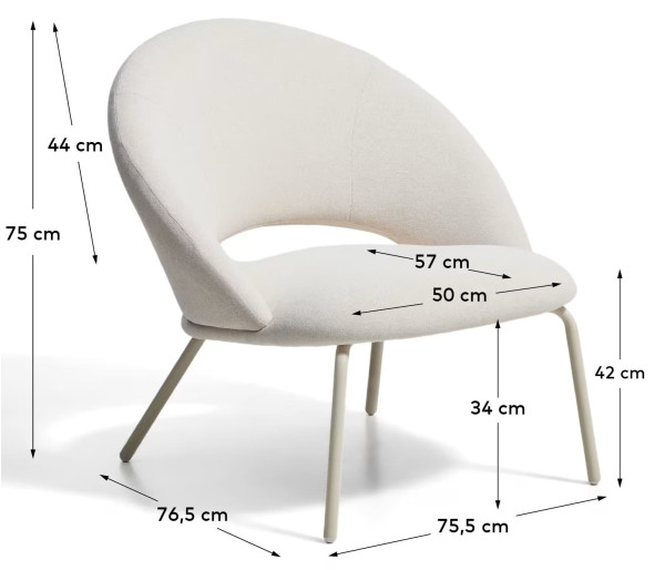 Крісло La Forma Bonali S00235UP12 Бежевий-10