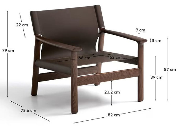 Крісло La Forma Jan C00129LE09 Темно-коричневий-15
