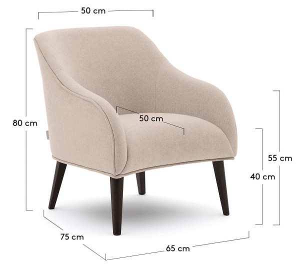 Кресло La Forma LOBBY S33011AU12 Бежевый-8