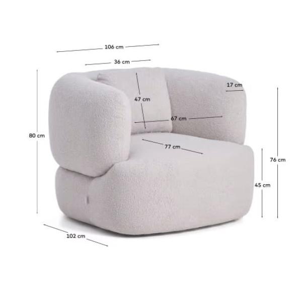 Крісло La Forma MARTINA S83110HI14 Сірий-11