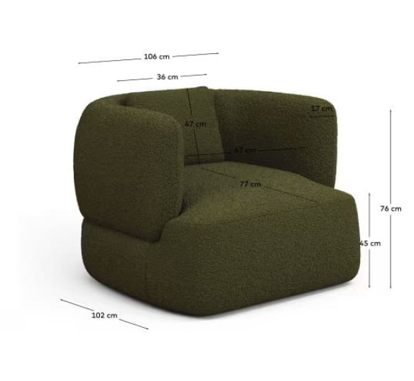 Крісло поворотне La Forma MARTINA S83111HI19 Зелений-10