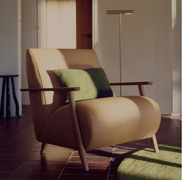 Кресло La Forma Meghan S51612RM10 Коричневий Кожа-2