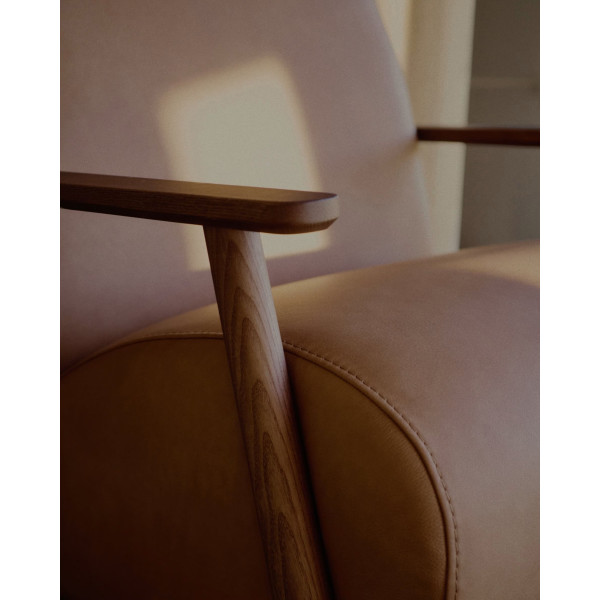 Кресло La Forma Meghan S51612RM10 Коричневий Кожа-3