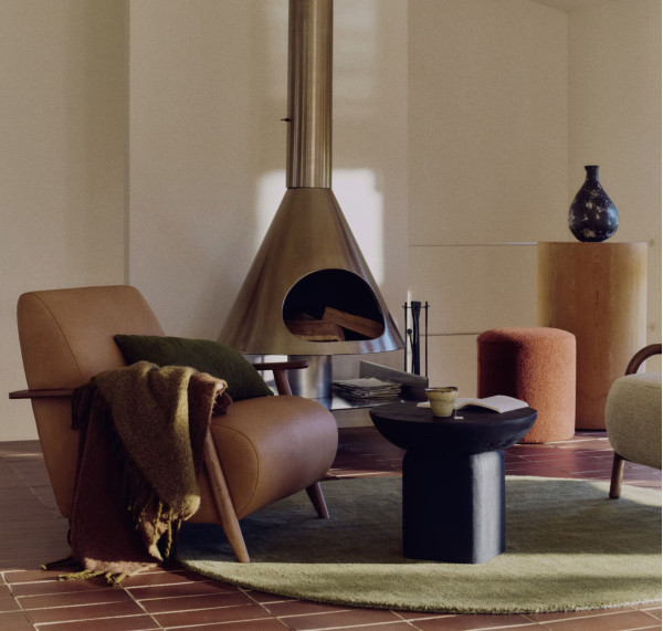 Кресло La Forma Meghan S51612RM10 Коричневий Кожа-1